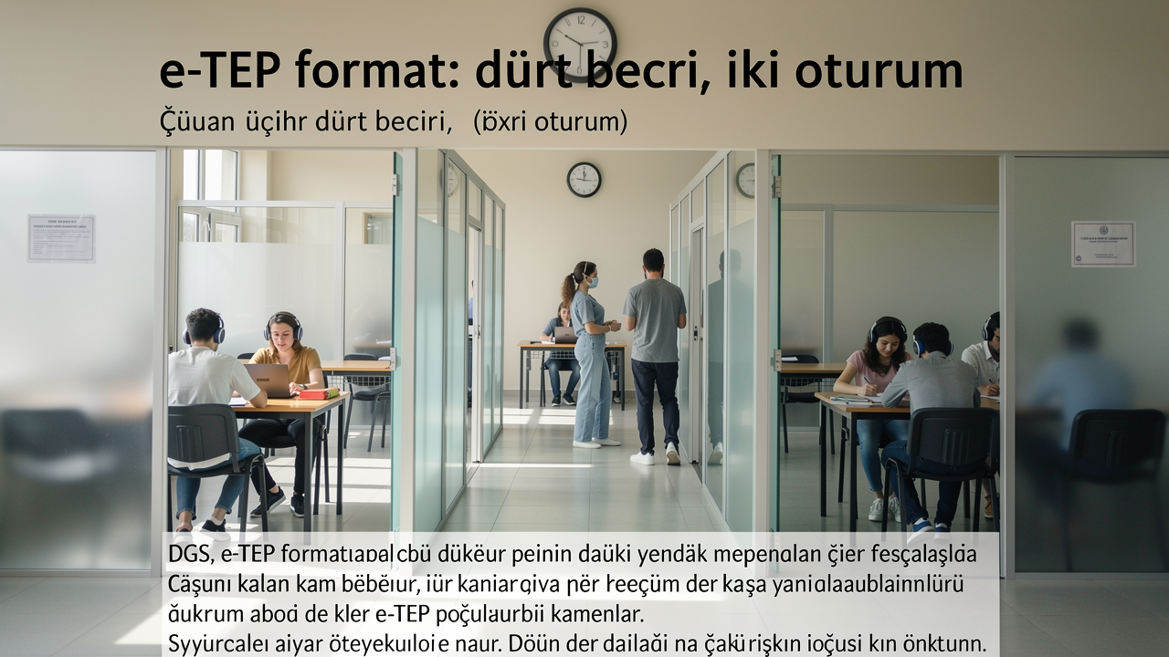 e-TEP formatı: Dört beceri, iki oturum